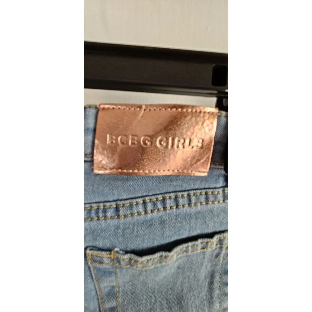 NWT BCBG GIRLS Denim distress roll cuff short‎ jeans Sz6